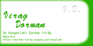 virag dorman business card